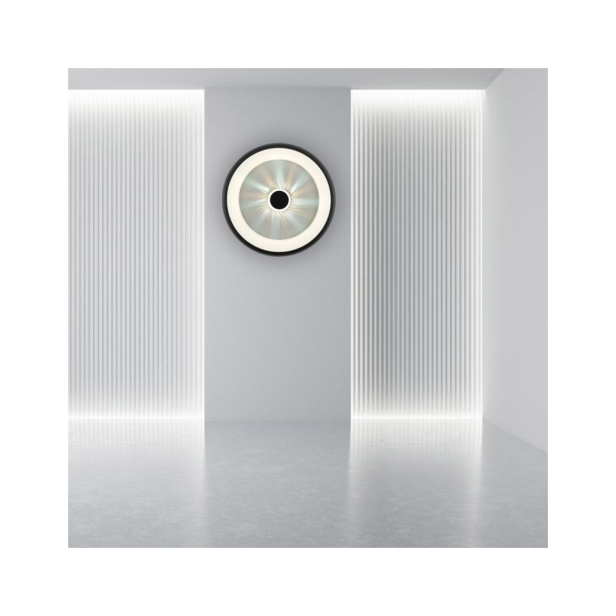 JUST LIGHT. 14384-18 - LED Prigušiva stropna svjetiljka VERTIGO LED/29W/230V 2700-5000K crna + daljinski upravljač