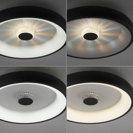 JUST LIGHT. 14384-18 - LED Prigušiva stropna svjetiljka VERTIGO LED/29W/230V 2700-5000K crna + daljinski upravljač
