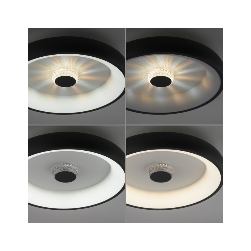 JUST LIGHT. 14384-18 - LED Prigušiva stropna svjetiljka VERTIGO LED/29W/230V 2700-5000K crna + daljinski upravljač