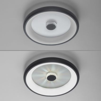 JUST LIGHT. 14384-18 - LED Prigušiva stropna svjetiljka VERTIGO LED/29W/230V 2700-5000K crna + daljinski upravljač