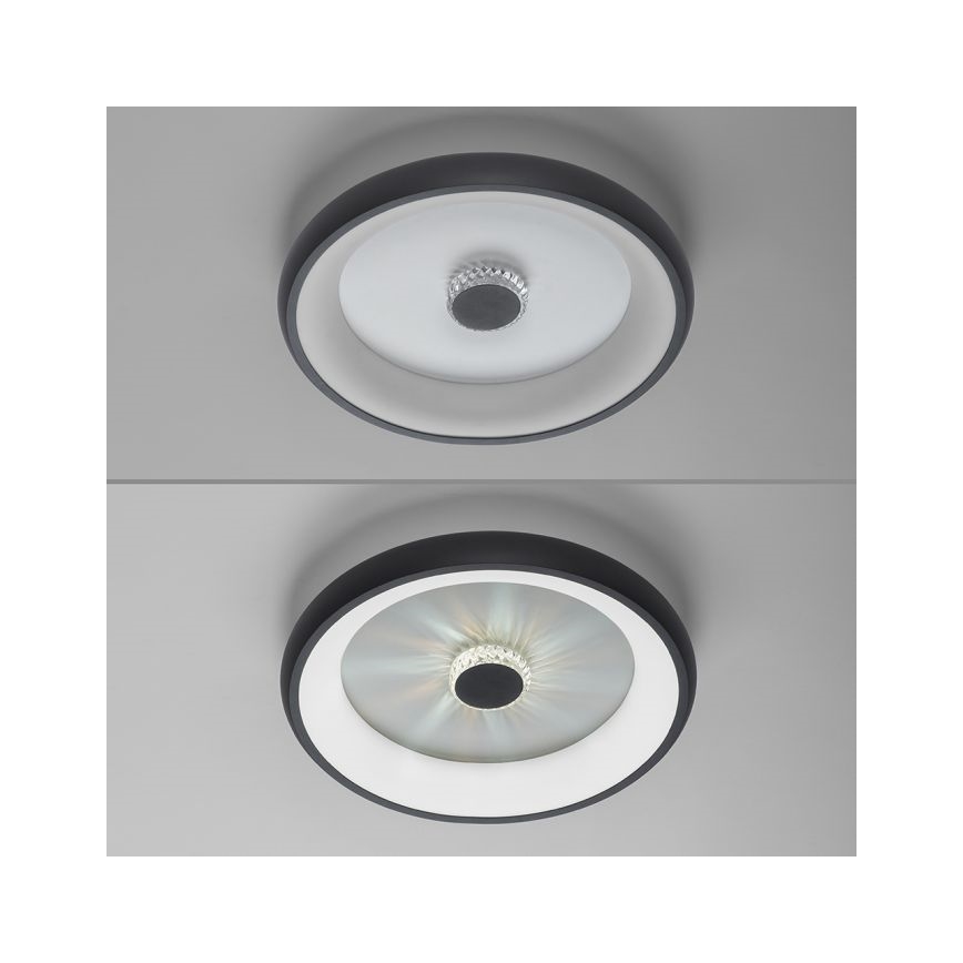 JUST LIGHT. 14384-18 - LED Prigušiva stropna svjetiljka VERTIGO LED/29W/230V 2700-5000K crna + daljinski upravljač