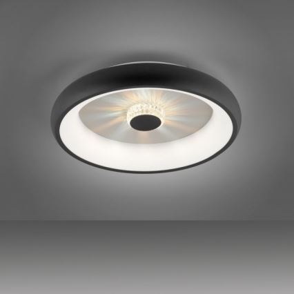 JUST LIGHT. 14384-18 - LED Prigušiva stropna svjetiljka VERTIGO LED/29W/230V 2700-5000K crna + daljinski upravljač