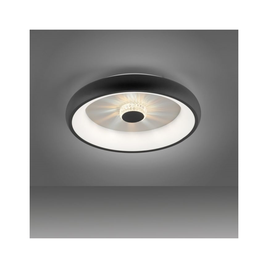 JUST LIGHT. 14384-18 - LED Prigušiva stropna svjetiljka VERTIGO LED/29W/230V 2700-5000K crna + daljinski upravljač