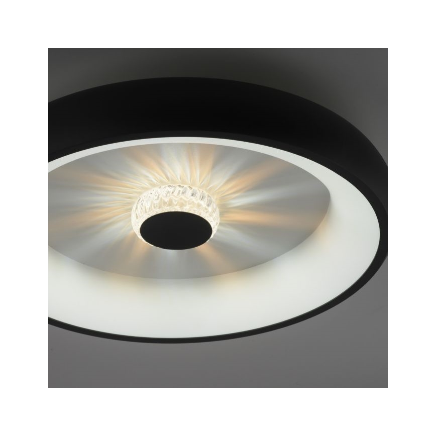JUST LIGHT. 14384-18 - LED Prigušiva stropna svjetiljka VERTIGO LED/29W/230V 2700-5000K crna + daljinski upravljač