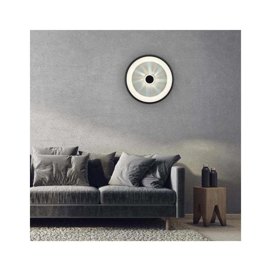 JUST LIGHT. 14384-18 - LED stropna svjetiljka s prigušivanjem VERTIGO LED/29W/230V 2700-5000K crna + daljinski upravljač