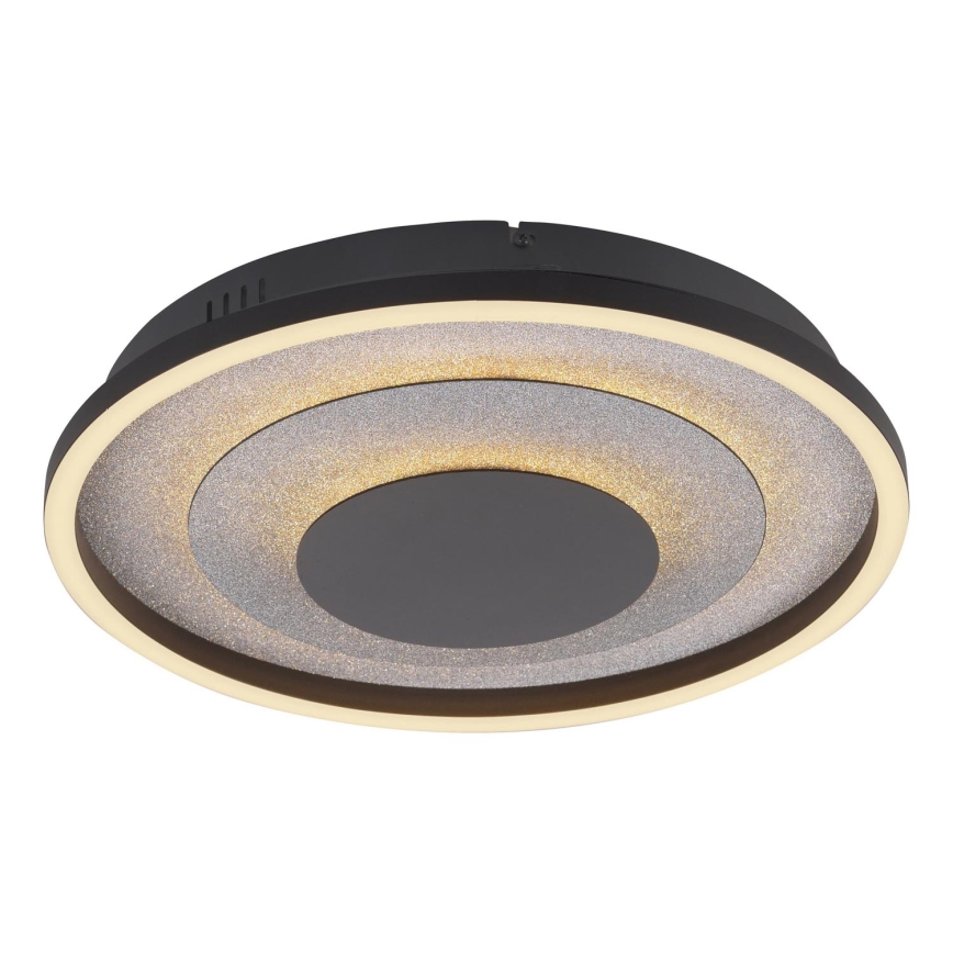 JUST LIGHT. 14409-21 - LED stropna svjetiljka GLITTY LED/22W/230V Ø 40 cm crna