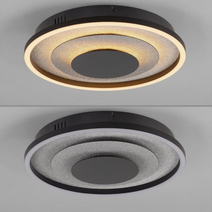 JUST LIGHT. 14409-21 - LED stropna svjetiljka GLITTY LED/22W/230V Ø 40 cm crna