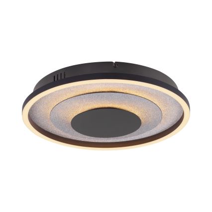 JUST LIGHT. 14409-21 - LED stropna svjetiljka GLITTY LED/22W/230V Ø 40 cm crna