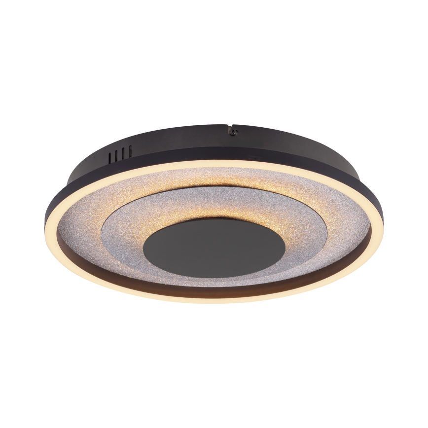 JUST LIGHT. 14409-21 - LED stropna svjetiljka GLITTY LED/22W/230V Ø 40 cm crna