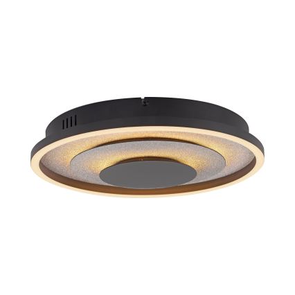 JUST LIGHT. 14409-21 - LED stropna svjetiljka GLITTY LED/22W/230V Ø 40 cm crna