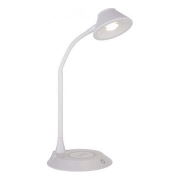 JUST LIGHT. 14414-16 - LED Dimerizabilna fleksibilna stona lampa s bežičnim punjenjem PUCKI LED/4,5W/230V bijela