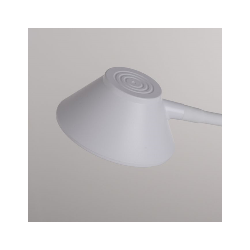 JUST LIGHT. 14414-16 - LED Dimerizabilna fleksibilna stona lampa s bežičnim punjenjem PUCKI LED/4,5W/230V bijela