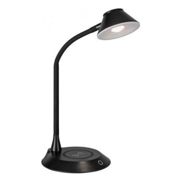JUST LIGHT. 14414-18 - LED Dimmable fleksibilna dodirna stona lampa s bežičnim punjenjem PUCKI LED/4,5W/230V crna