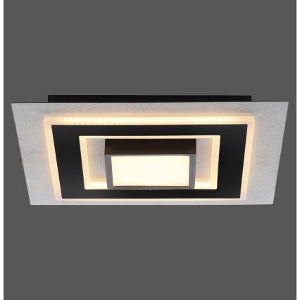 JUST LIGHT. 14439-21 - LED stropno svjetlo CICHIO LED/18,5W/230V + LED/9W 40x40 cm crna