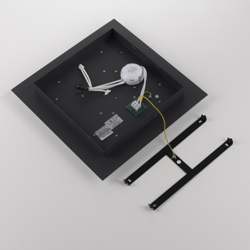 JUST LIGHT. 14439-21 - LED stropno svjetlo CICHIO LED/18,5W/230V + LED/9W 40x40 cm crna