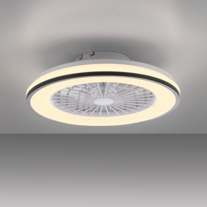 JUST LIGHT. 14447-18 - LED RGBW Prigušivi stropni ventilator sa svjetlom LENO LED/44W/230V 3000-6500K pr. 48,6 cm bijela + daljinski upravljač