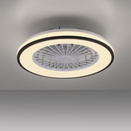 JUST LIGHT. 14447-18 - LED RGBW Prigušivi stropni ventilator sa svjetlom LENO LED/44W/230V 3000-6500K pr. 48,6 cm bijela + daljinski upravljač
