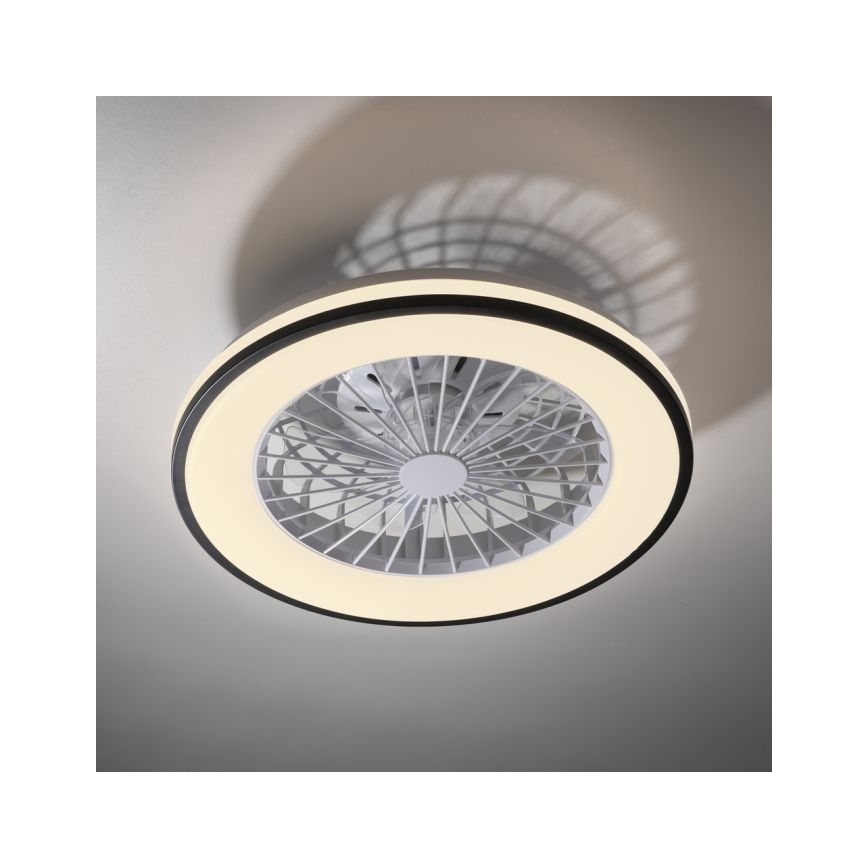 JUST LIGHT. 14447-18 - LED RGBW Prigušivi stropni ventilator sa svjetlom LENO LED/44W/230V 3000-6500K pr. 48,6 cm bijela + daljinski upravljač