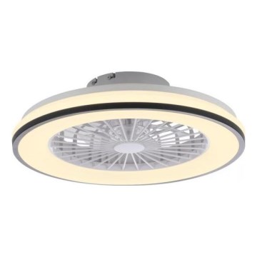 JUST LIGHT. 14447-18 - LED RGBW Prigušivi stropni ventilator sa svjetlom LENO LED/44W/230V 3000-6500K pr. 48,6 cm bijela + daljinski upravljač