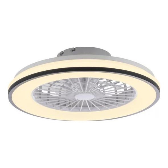 JUST LIGHT. 14447-18 - LED RGBW Prigušivi stropni ventilator sa svjetlom LENO LED/44W/230V 3000-6500K pr. 48,6 cm bijela + daljinski upravljač
