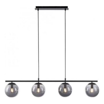 JUST LIGHT. 14604-18 - Luster na sajli WIDOW 4xE14/25W/230V crna