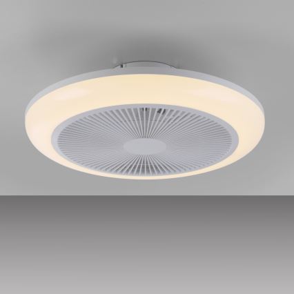JUST LIGHT. 14623-16 - LED RGBW Prigušivi stropni ventilator sa svjetlom BRENDA LED/22W/230V 3000-6000K Ø 46 cm bijela + daljinski upravljač
