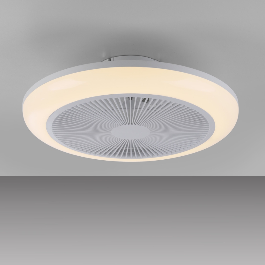 JUST LIGHT. 14623-16 - LED RGBW Prigušivi stropni ventilator sa svjetlom BRENDA LED/22W/230V 3000-6000K Ø 46 cm bijela + daljinski upravljač