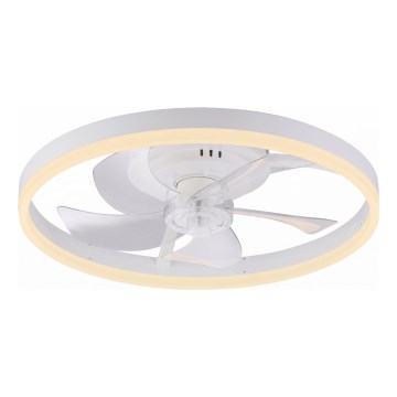 JUST LIGHT. 14624-16 - LED prigušivi stropni ventilator sa svjetlom RITA LED/22W/230V 3000-6000K Ø 50 cm bijela + daljinski upravljač