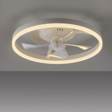 JUST LIGHT. 14624-16 - LED prigušivi stropni ventilator sa svjetlom RITA LED/22W/230V 3000-6000K Ø 50 cm bijela + daljinski upravljač