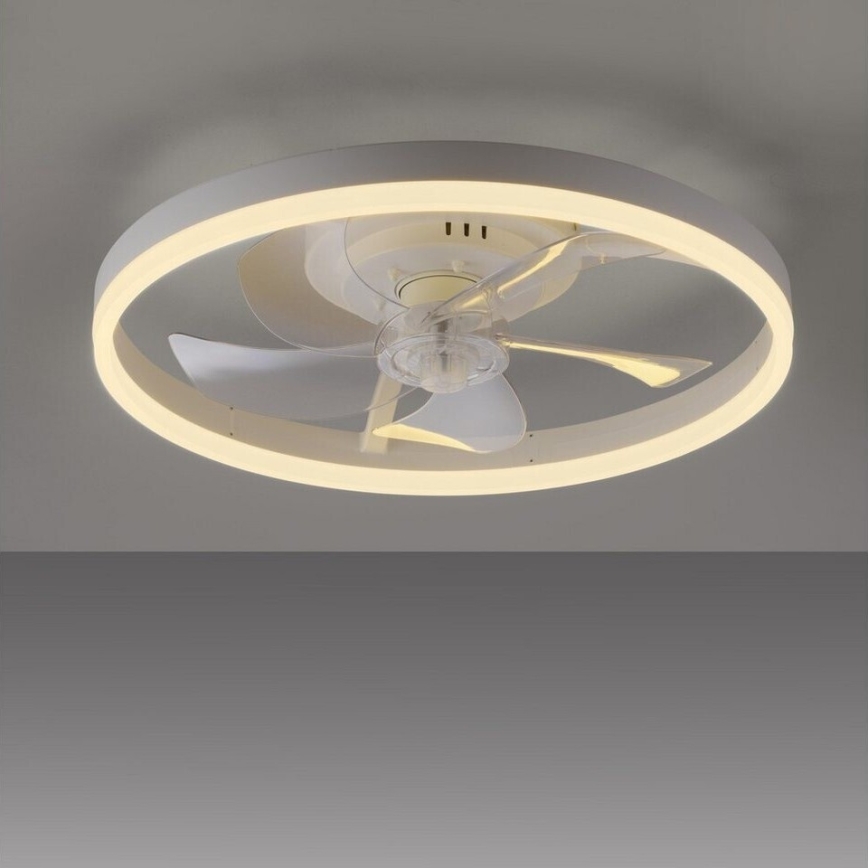 JUST LIGHT. 14624-16 - LED prigušivi stropni ventilator sa svjetlom RITA LED/22W/230V 3000-6000K Ø 50 cm bijela + daljinski upravljač