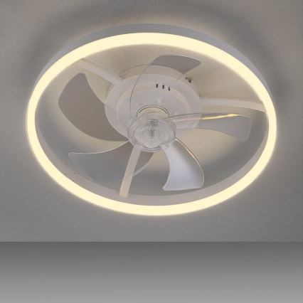 JUST LIGHT. 14624-16 - LED prigušivi stropni ventilator sa svjetlom RITA LED/22W/230V 3000-6000K Ø 50 cm bijela + daljinski upravljač