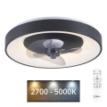 JUST LIGHT. 14644-18 - LED Prigušiva stropna svjetiljka s ventilatorom VENIKA LED/36W/230V pr. 48,6 cm 2700-5000K + daljinski upravljač
