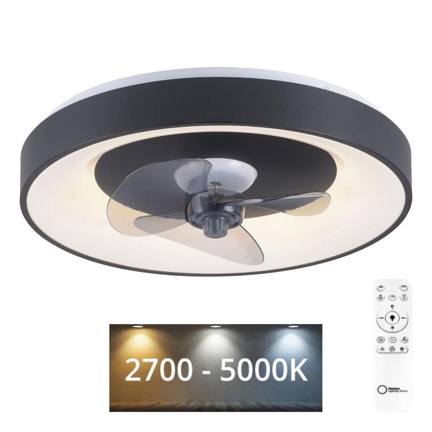 JUST LIGHT. 14644-18 - LED Prigušiva stropna svjetiljka s ventilatorom VENIKA LED/36W/230V pr. 48,6 cm 2700-5000K + daljinski upravljač