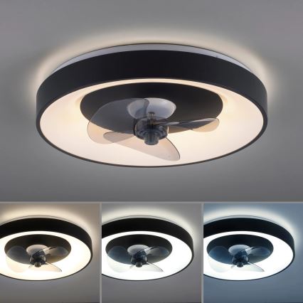 JUST LIGHT. 14644-18 - LED Prigušiva stropna svjetiljka s ventilatorom VENIKA LED/36W/230V pr. 48,6 cm 2700-5000K + daljinski upravljač