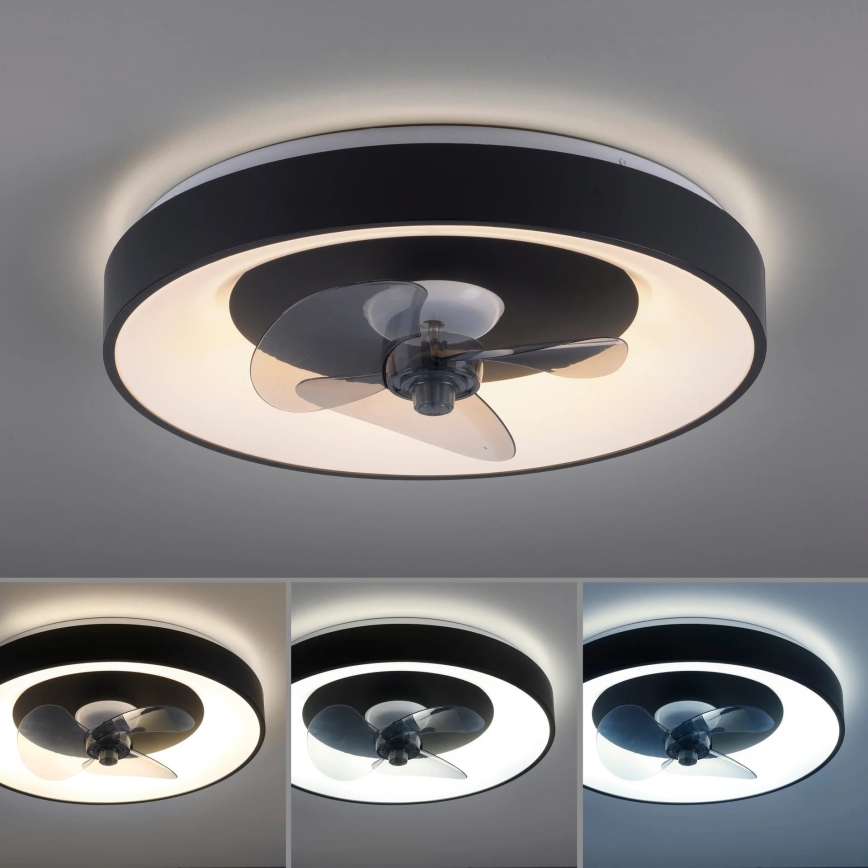 JUST LIGHT. 14644-18 - LED Prigušiva stropna svjetiljka s ventilatorom VENIKA LED/36W/230V pr. 48,6 cm 2700-5000K + daljinski upravljač