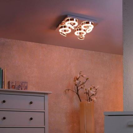 JUST LIGHT. 14662-17 - LED RGBW Prigušiva reflektorska svjetiljka TIM LOLASMART 4xLED/5,9/230V 2700-5000K + daljinski upravljač