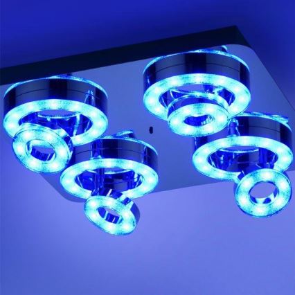 JUST LIGHT. 14662-17 - LED RGBW Prigušiva reflektorska svjetiljka TIM LOLASMART 4xLED/5,9/230V 2700-5000K + daljinski upravljač