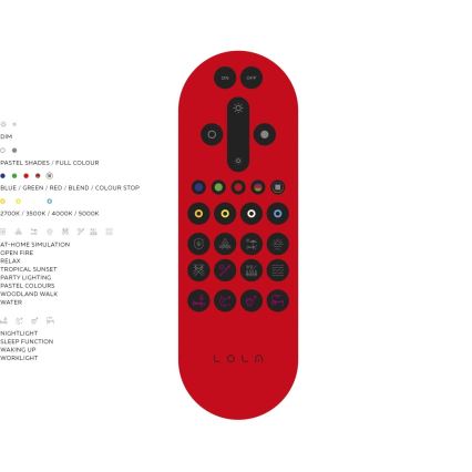 JUST LIGHT. 14681-16 - LED RGB prigušivačka za stropni panel LOLA FLAT LED/28W/230V 2700-5000K + daljinski upravljač