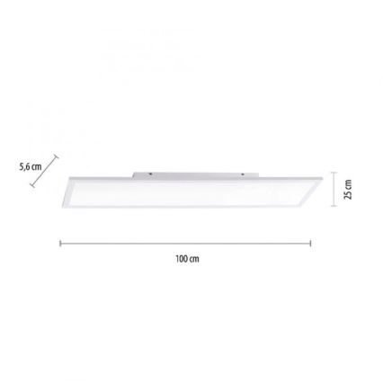 JUST LIGHT. 14682-16 - LED RGB Prigušivi nadgradni panel LOLA FLAT LED/28,5W/230V 2700-5000K + daljinski upravljač