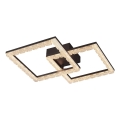 JUST LIGHT. 14732-18 - LED stropna svjetiljka GLITRA LED/17,5W/230V 37,6x37,6 cm crna