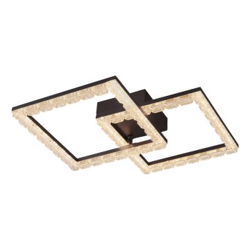 JUST LIGHT. 14732-18 - LED stropna svjetiljka GLITRA LED/17,5W/230V 37,6x37,6 cm crna