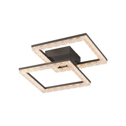 JUST LIGHT. 14732-18 - LED stropna svjetiljka GLITRA LED/17,5W/230V 37,6x37,6 cm crna