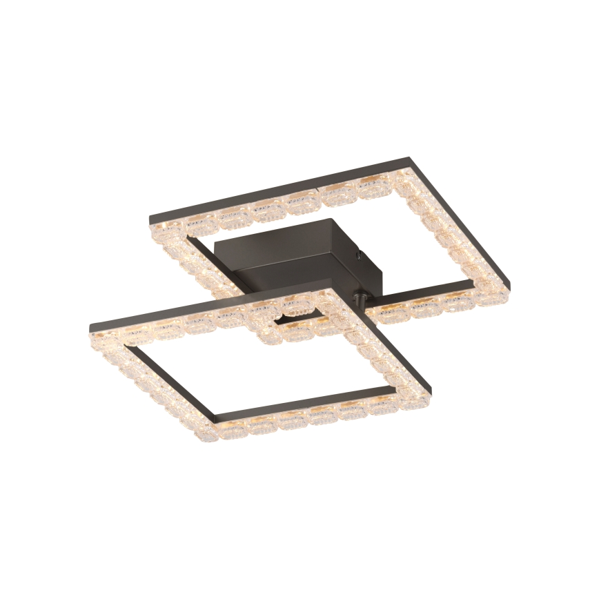 JUST LIGHT. 14732-18 - LED stropna svjetiljka GLITRA LED/17,5W/230V 37,6x37,6 cm crna