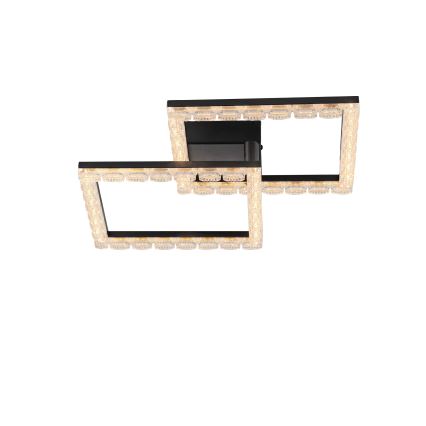 JUST LIGHT. 14732-18 - LED stropna svjetiljka GLITRA LED/17,5W/230V 37,6x37,6 cm crna