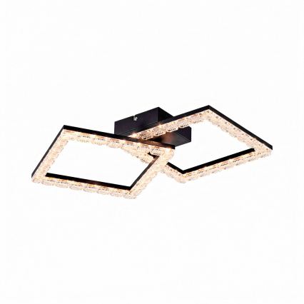 JUST LIGHT. 14732-18 - LED stropna svjetiljka GLITRA LED/17,5W/230V 37,6x37,6 cm crna