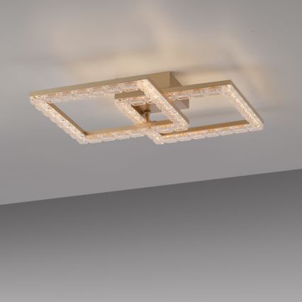JUST LIGHT. 14732-60 - LED stropna svjetiljka GLITRA LED/17,5W/230V 37,6x37,6 cm zlatna