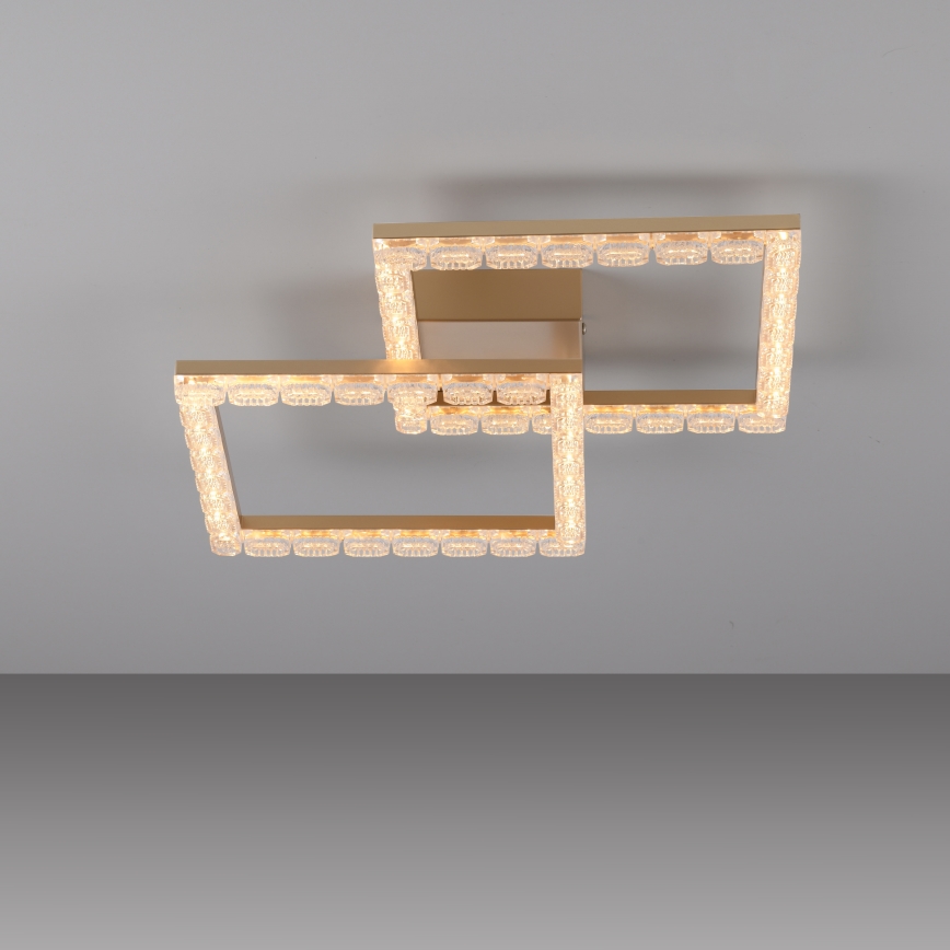 JUST LIGHT. 14732-60 - LED stropna svjetiljka GLITRA LED/17,5W/230V 37,6x37,6 cm zlatna