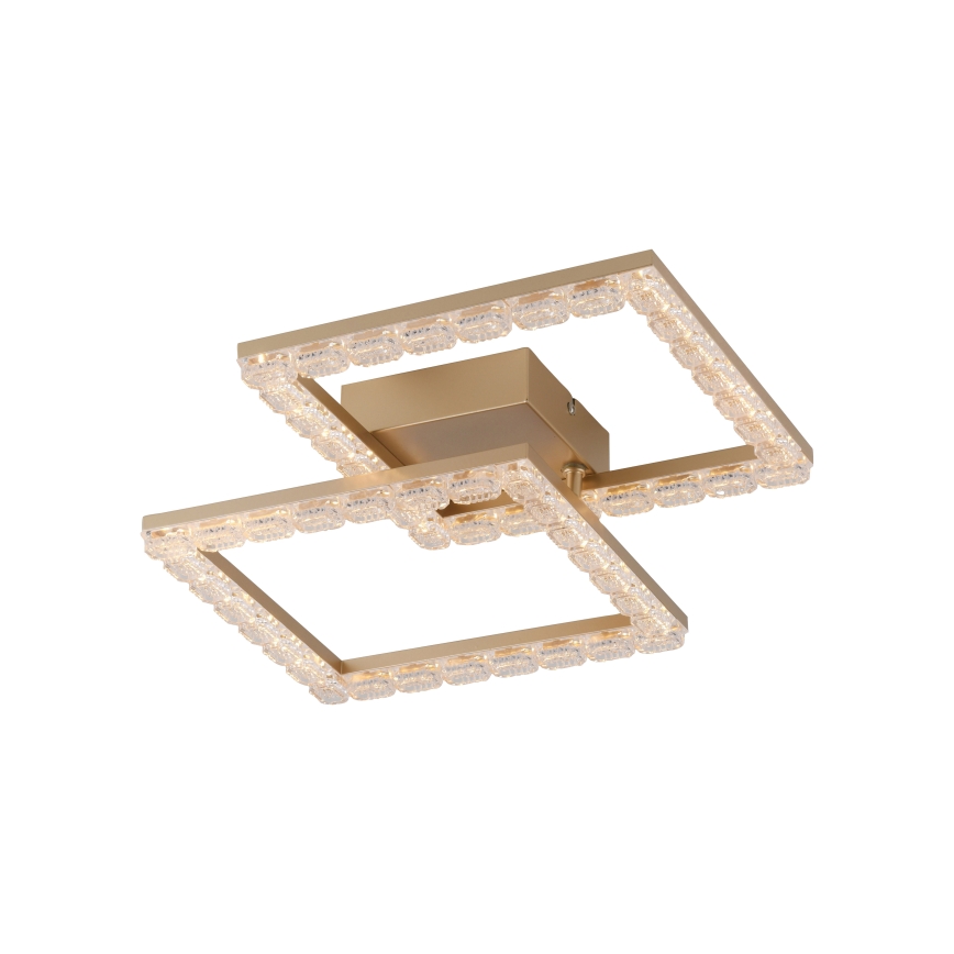 JUST LIGHT. 14732-60 - LED stropna svjetiljka GLITRA LED/17,5W/230V 37,6x37,6 cm zlatna