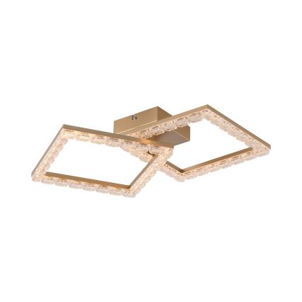 JUST LIGHT. 14732-60 - LED stropna svjetiljka GLITRA LED/17,5W/230V 37,6x37,6 cm zlatna