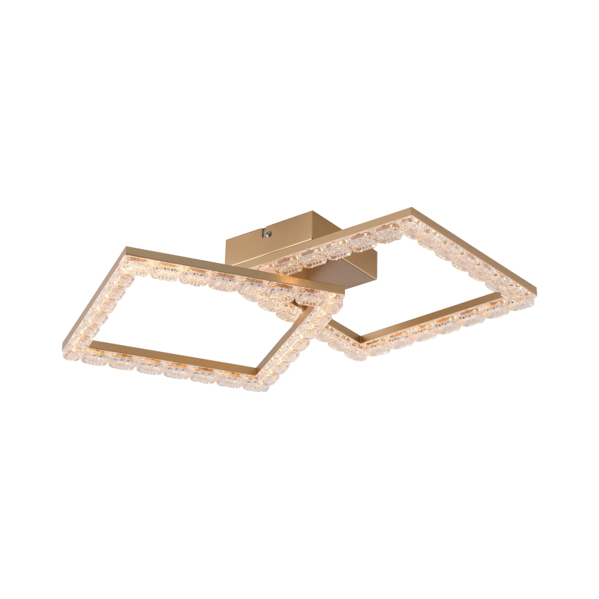 JUST LIGHT. 14732-60 - LED stropna svjetiljka GLITRA LED/17,5W/230V 37,6x37,6 cm zlatna